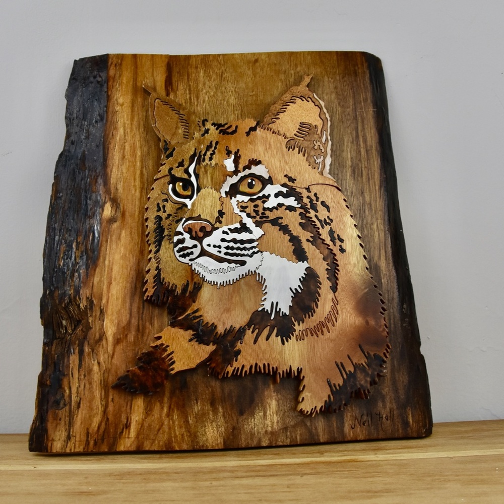 Wall Art | Wood Wall Hanging Bob Cat